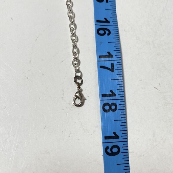 MOOD STONE Necklace/Earring Set Color Changing Etched Stones 22” Silver Chain - Picture 5 of 6